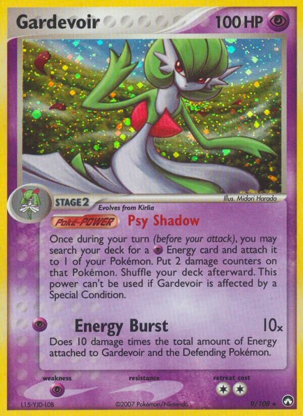 Gardevoir - 9/108 - Rare Holo (Inglés Foil LP)