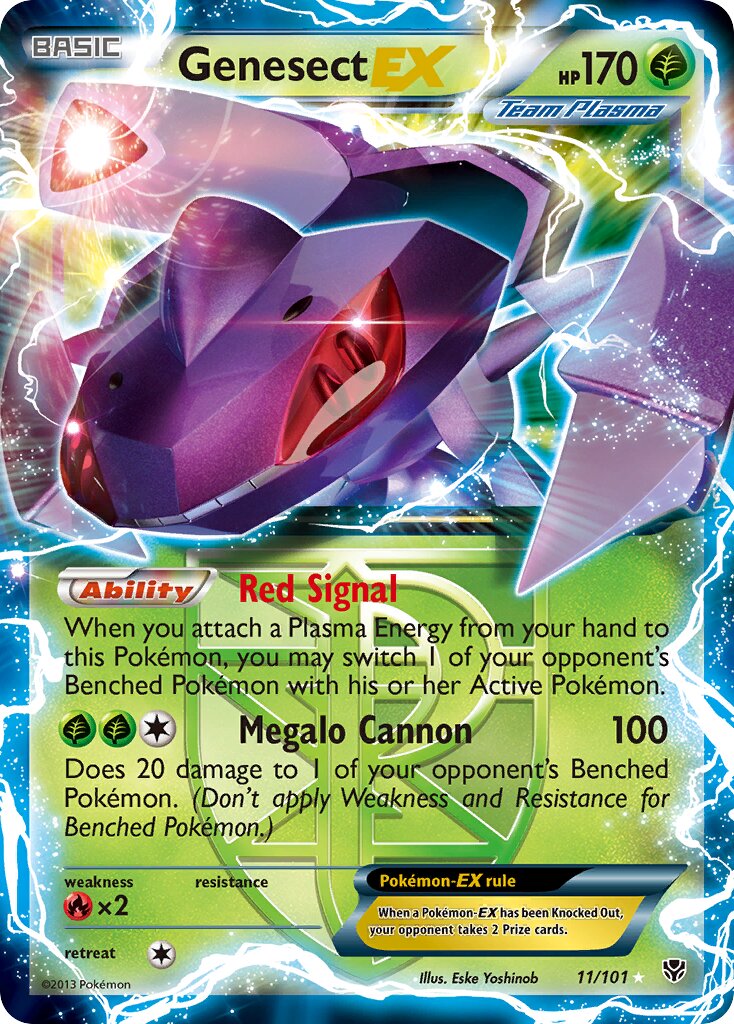 Genesect-EX - 11/101 - Rare Holo EX (Inglés Foil LP)