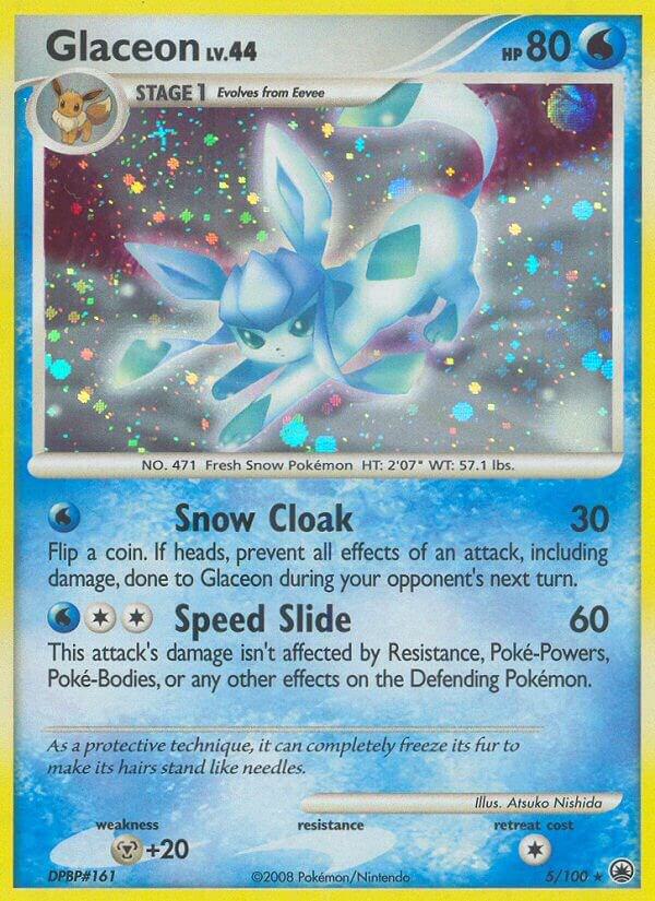 Glaceon - 5/100 - Rare Holo (Inglés Foil LP)
