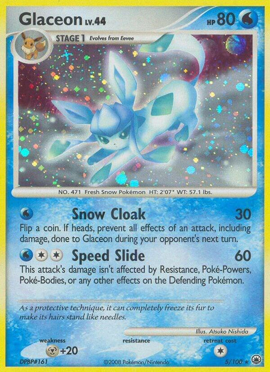 Glaceon - 5/100 - Rare Holo (Inglés Foil LP)