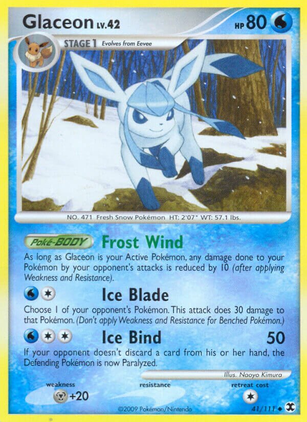 Glaceon - 41/111 - Uncommon (Inglés Reverse Holo LP)
