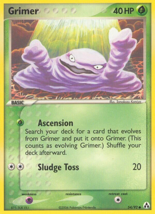 Grimer - 54/92 - Common (Inglés Reverse Holo NM)