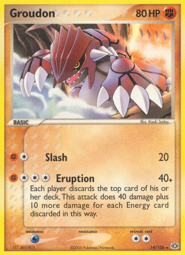 Groudon - 14/106 - Rare (Inglés Reverse Holo LP)