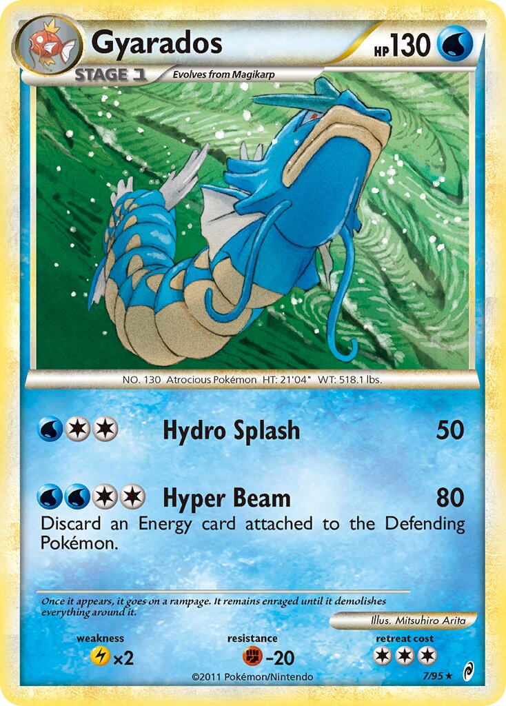 Gyarados - 7/95 - Rare Holo (Inglés Foil LP)