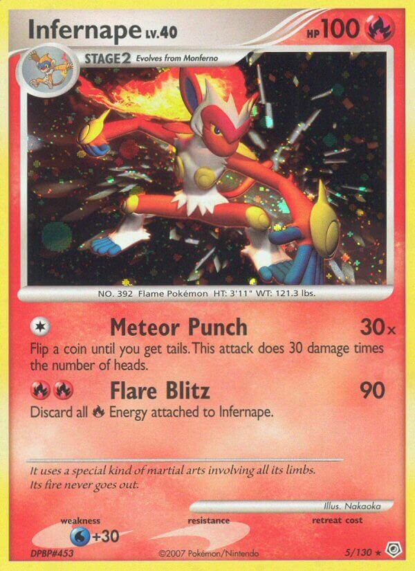 Infernape - 5/130 - Rare Holo (Inglés Foil HP)