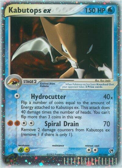 Kabutops ex - 97/100 - Rare Holo ex (Inglés Foil MP)