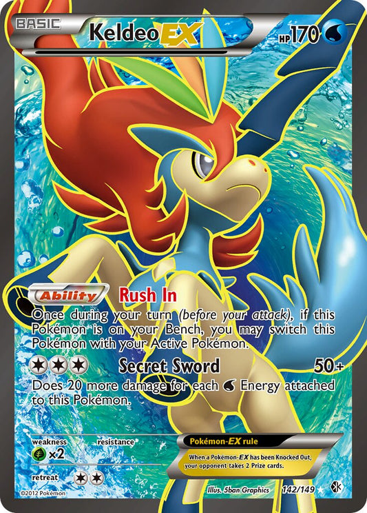 Keldeo-EX - 142/149 - Rare Ultra (Inglés Foil MP)
