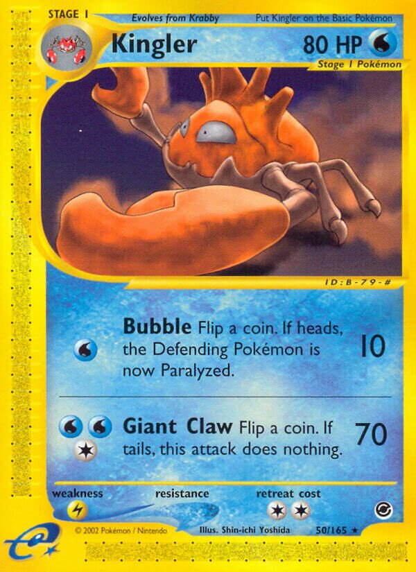 Kingler - 50/165 - Rare (Inglés Reverse Holo MP)