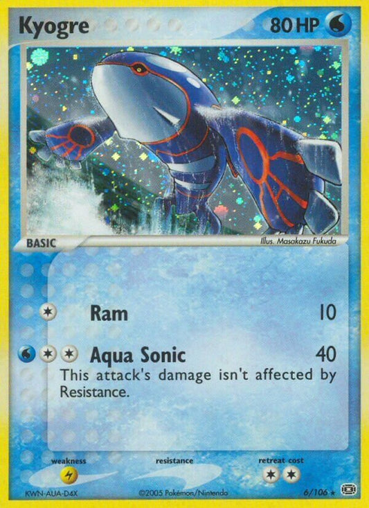Kyogre - 6/106 - Rare Holo (Inglés Foil LP)