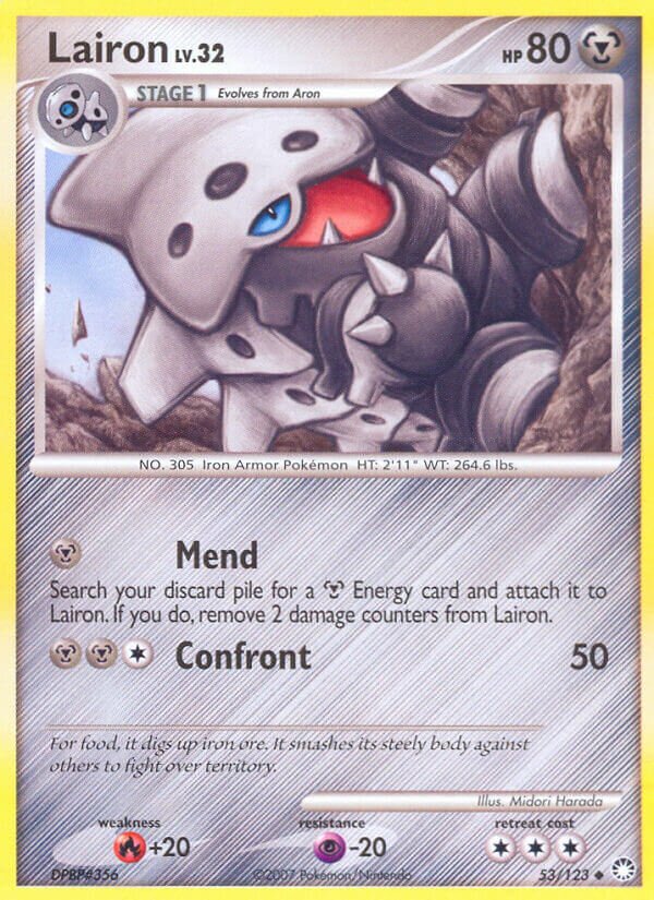 Lairon - 53/123 - Uncommon (Inglés Reverse Holo MP)