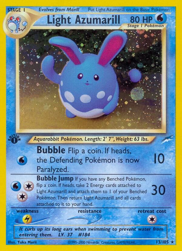 Light Azumarill - 13/105 - Unlimited Holofoil Rare Holo (Inglés Unlimited Holofoil LP)
