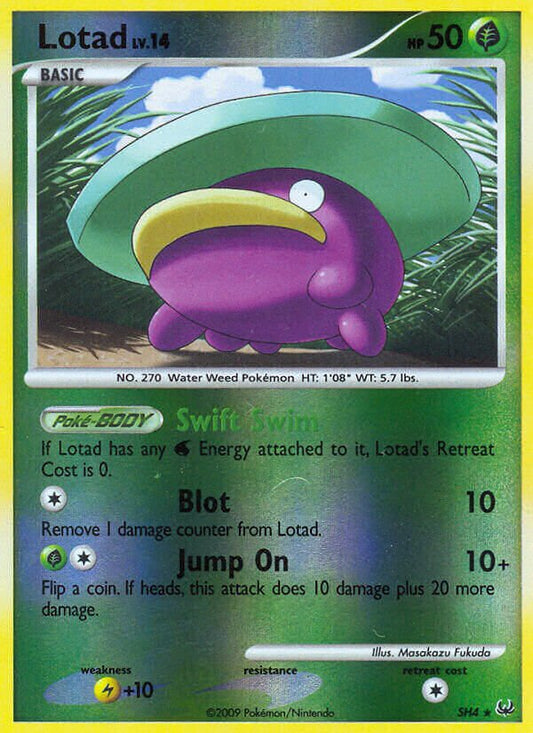 Lotad - SH4 - Rare Holo (Inglés Reverse Holo LP)