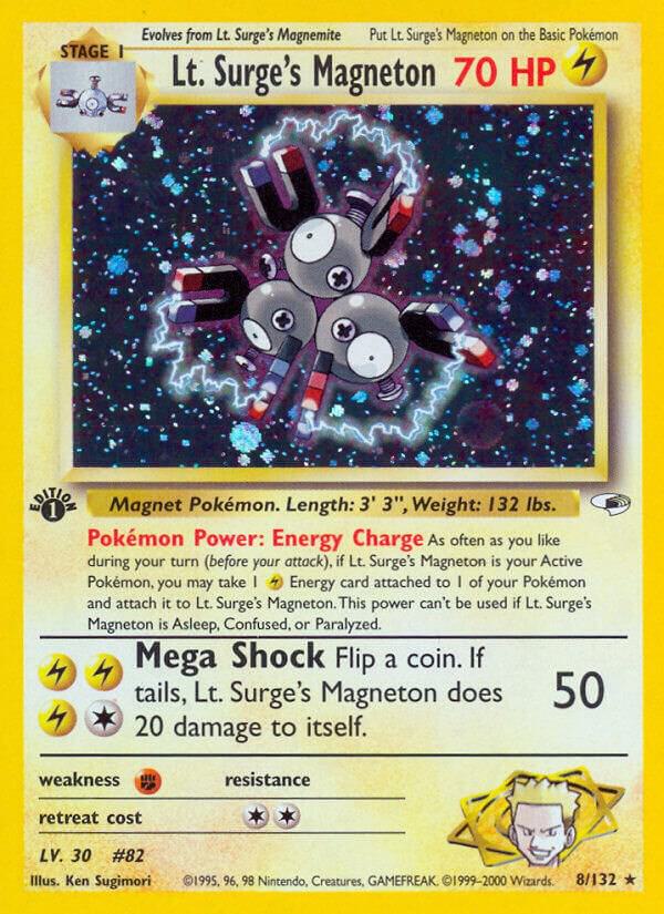 Lt. Surge's Magneton - 8/132 - Unlimited Holofoil Rare Holo (Inglés Unlimited Holofoil LP)