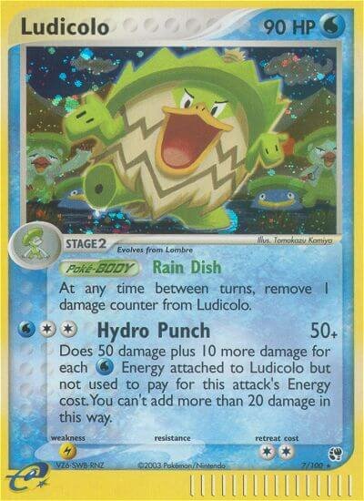 Ludicolo - 7/100 - Rare Holo (Inglés Foil MP)