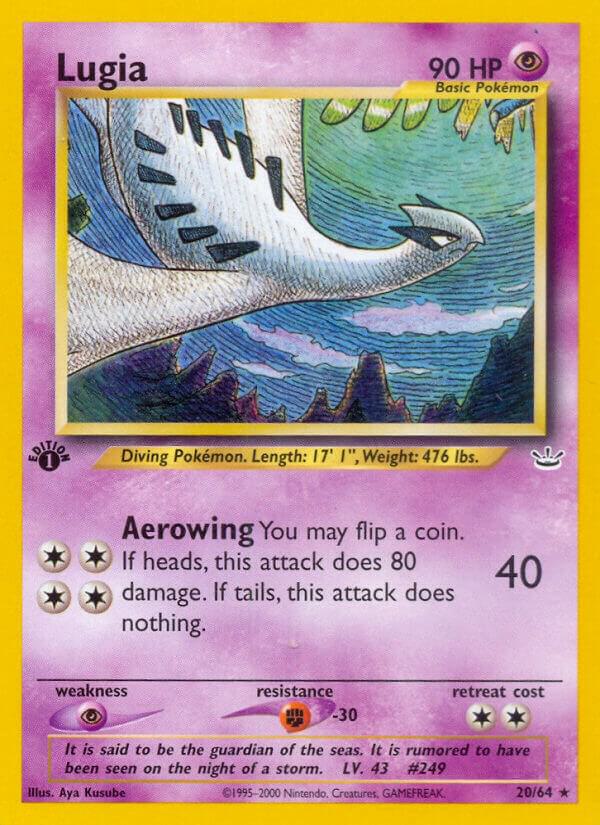 Lugia - 20/64 - 1st Edition Rare (Inglés 1st Edition NM)
