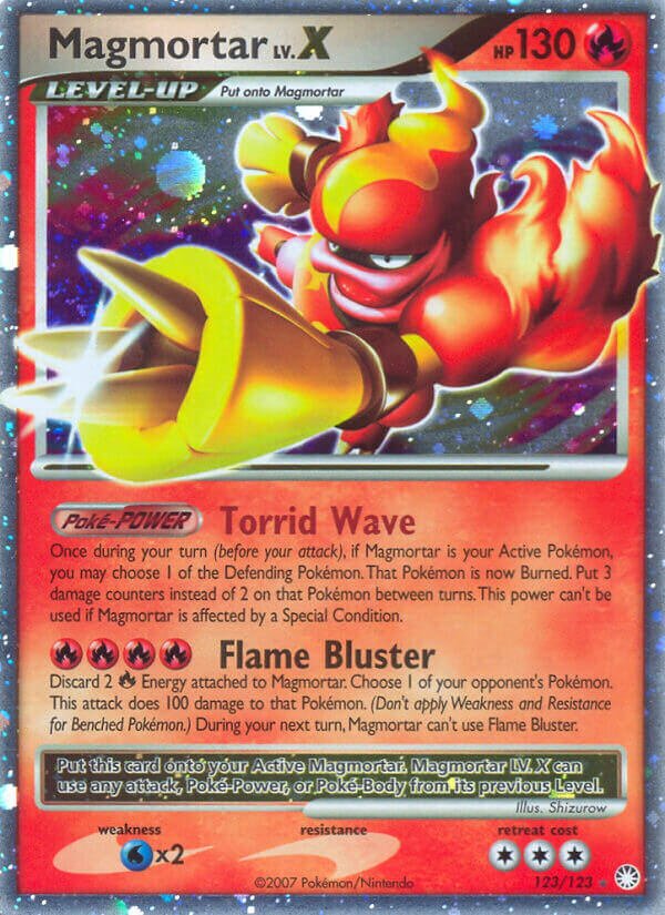 Magmortar LV.X - 123/123 - Rare Holo LV.X (Inglés Foil LP)