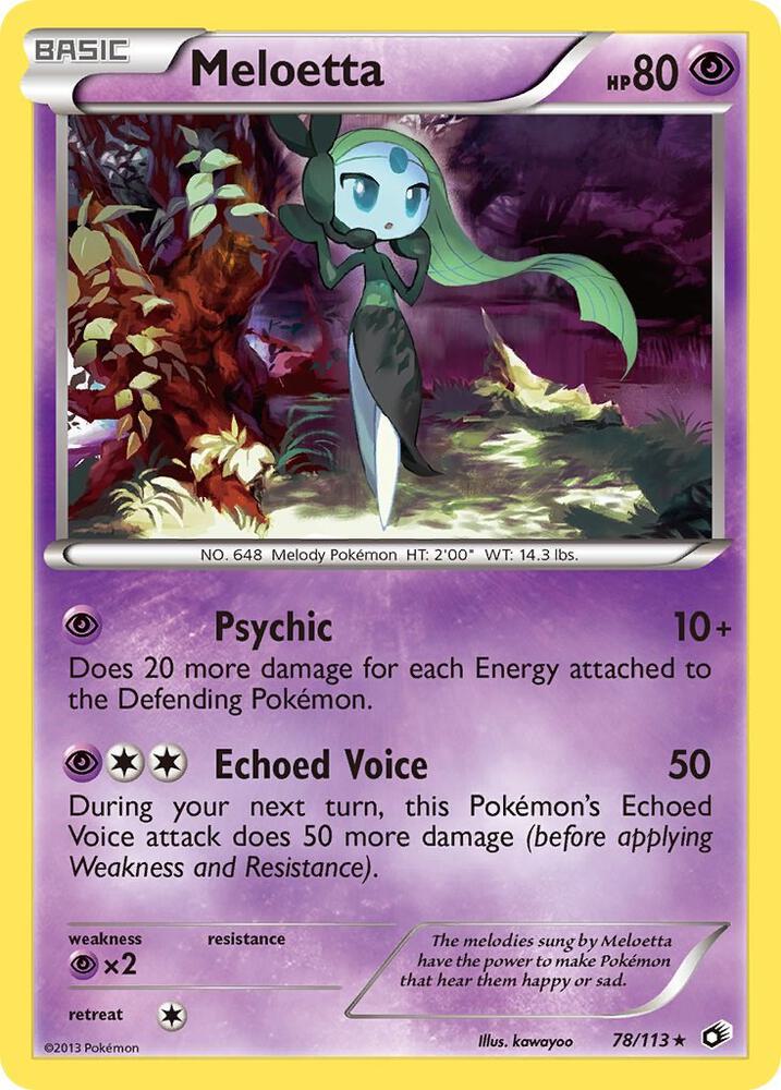 Meloetta - 78/113 - Rare Holo (Inglés Foil NM)