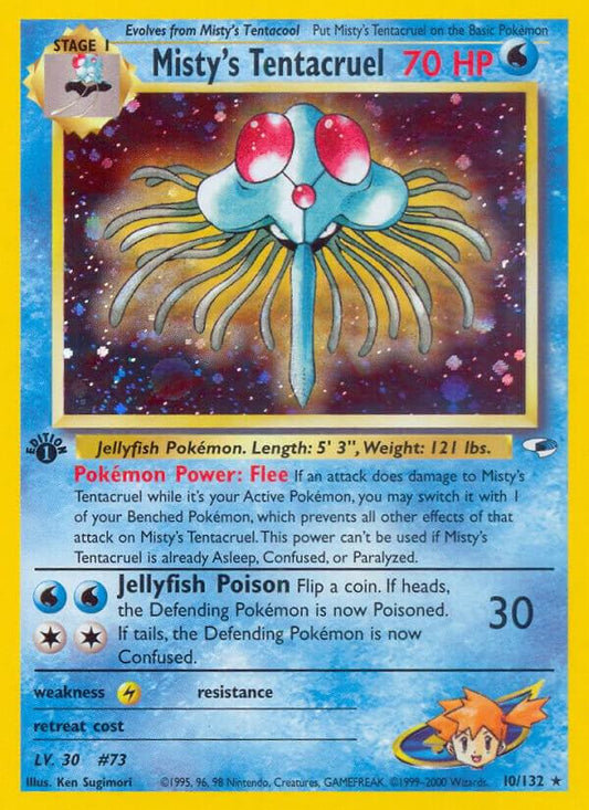 Misty's Tentacruel - 10/132 - 1st Edition Holofoil Rare Holo (Inglés 1st Edition Holofoil LP)