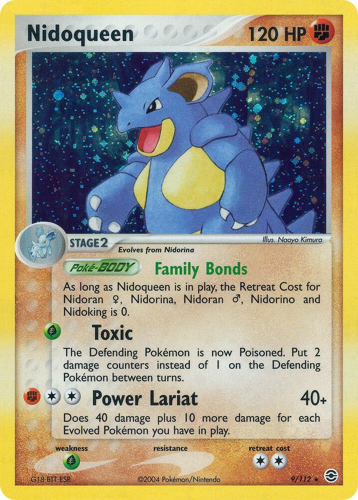 Nidoqueen - 9/112 - Rare Holo (Inglés Reverse Holo LP)