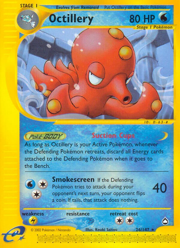 Octillery - 26/147 - Rare (Inglés Reverse Holo LP)