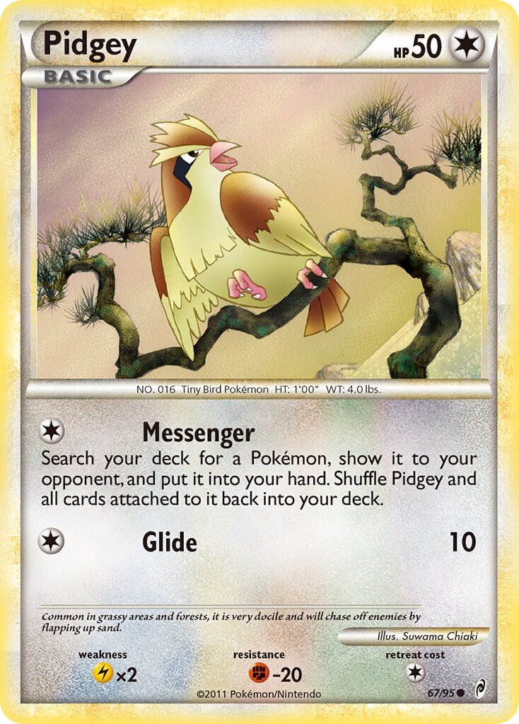 Pidgey - 67/95 - Common (Inglés Reverse Holo MP)