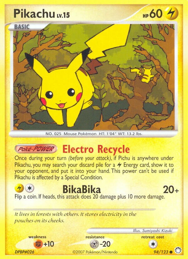 Pikachu - 94/123 - Common (Inglés HP)