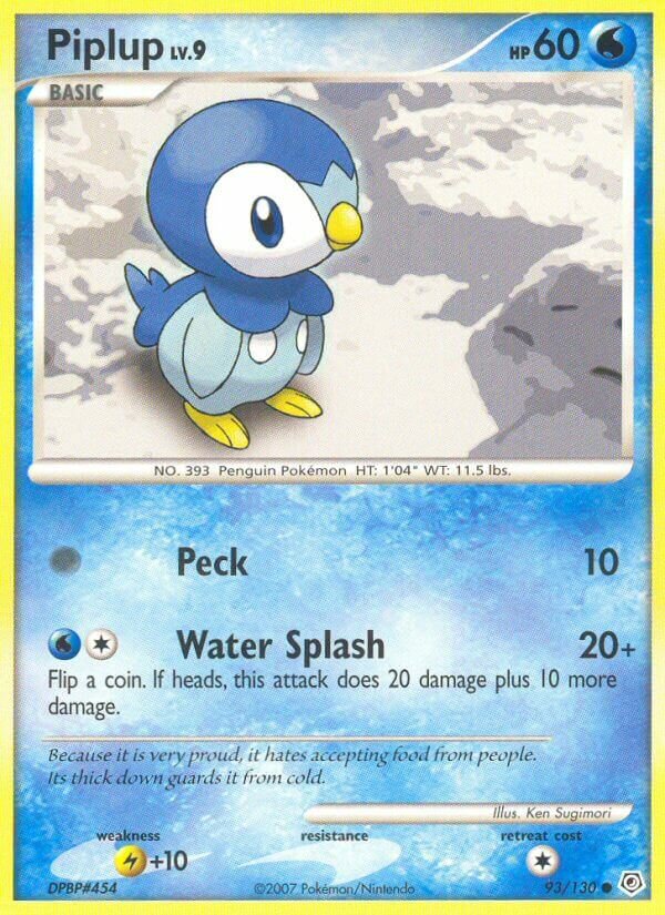 Piplup - 93/130 - Common (Inglés MP)