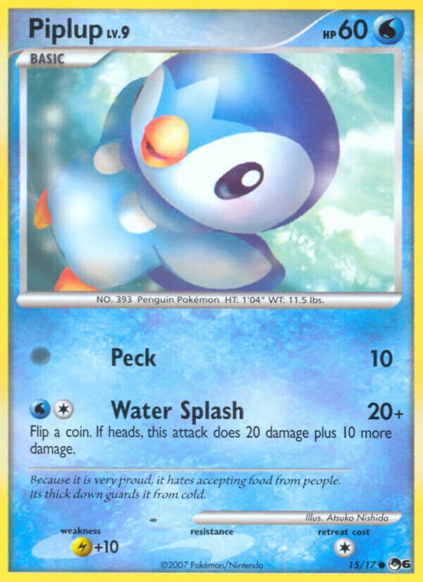 Piplup - 15/17 - Common (Inglés Foil LP)