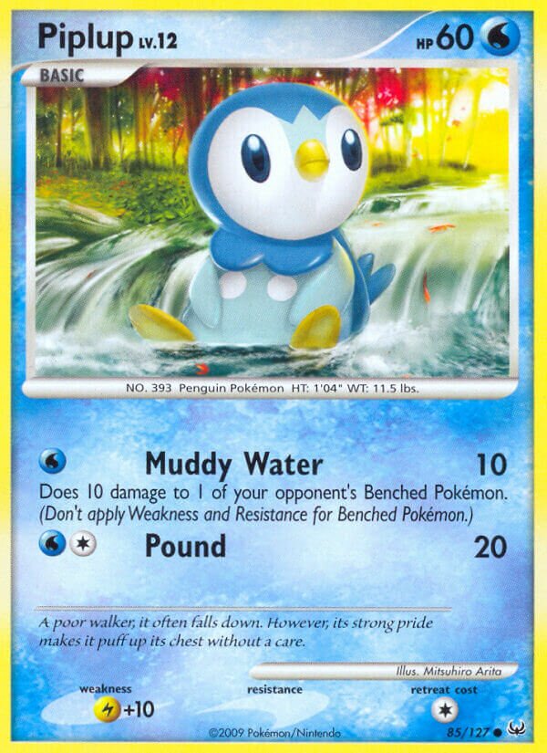 Piplup - 85/127 - Common (Inglés Reverse Holo MP)