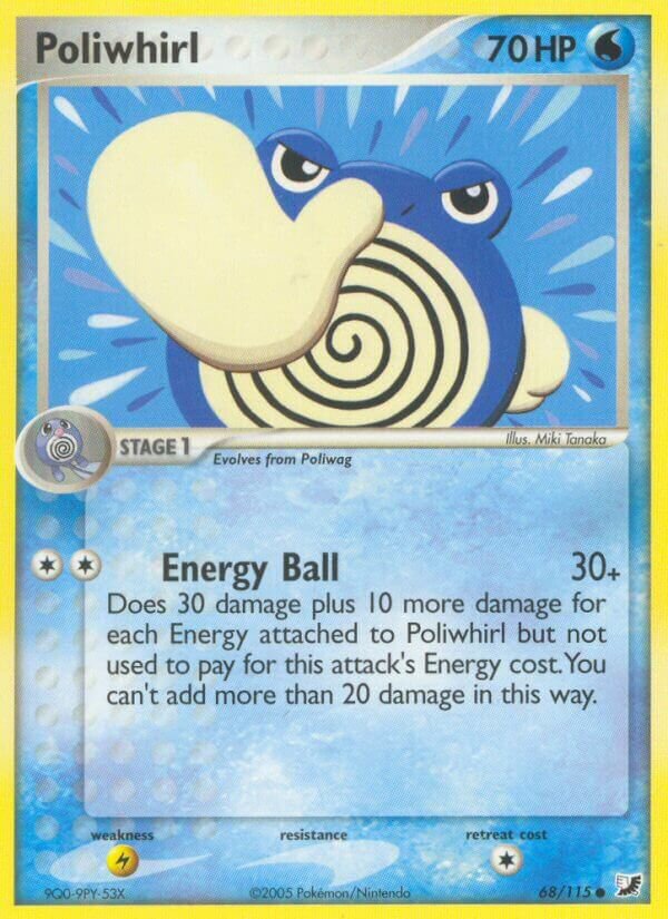 Poliwhirl - 68/115 - Common (Inglés Reverse Holo DMG)