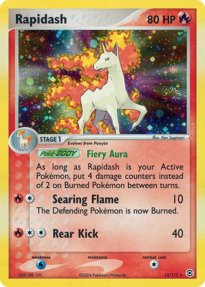 Rapidash - 13/112 - Rare Holo (Inglés Reverse Holo DMG)