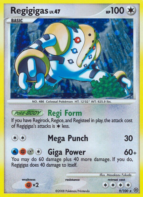 Regigigas - 9/100 - Rare Holo (Inglés Foil MP)