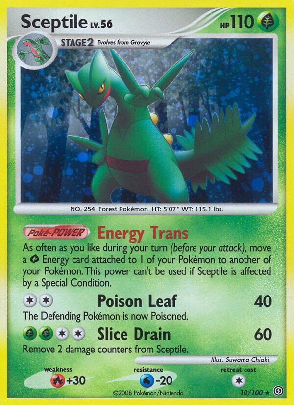 Sceptile - 10/100 - Rare Holo (Inglés Foil LP)