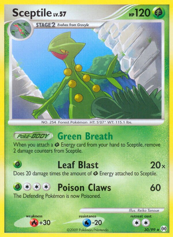 Sceptile - 30/99 - Rare (Inglés Reverse Holo NM)