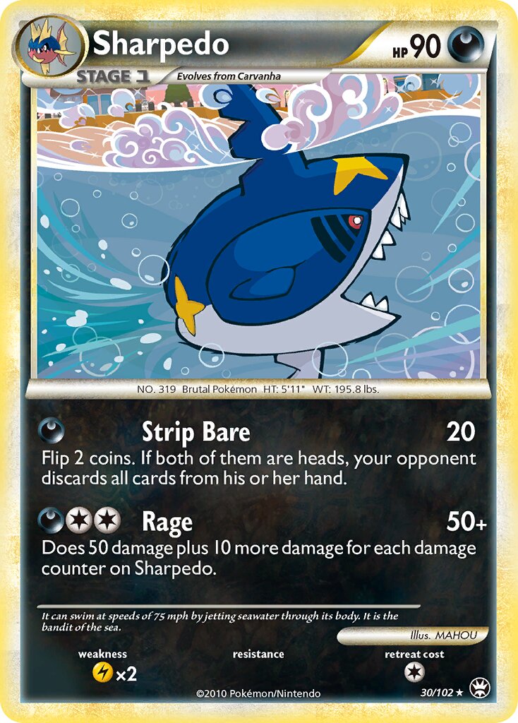 Sharpedo - 30/102 - Rare (Inglés HP)
