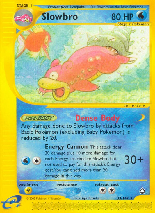 Slowbro - 33/147 - Rare (Inglés Reverse Holo LP)