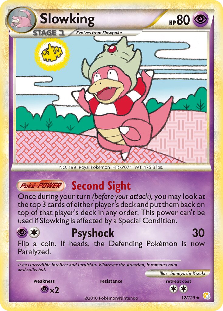 Slowking - 12/123 - Rare Holo (Inglés Reverse Holo LP)