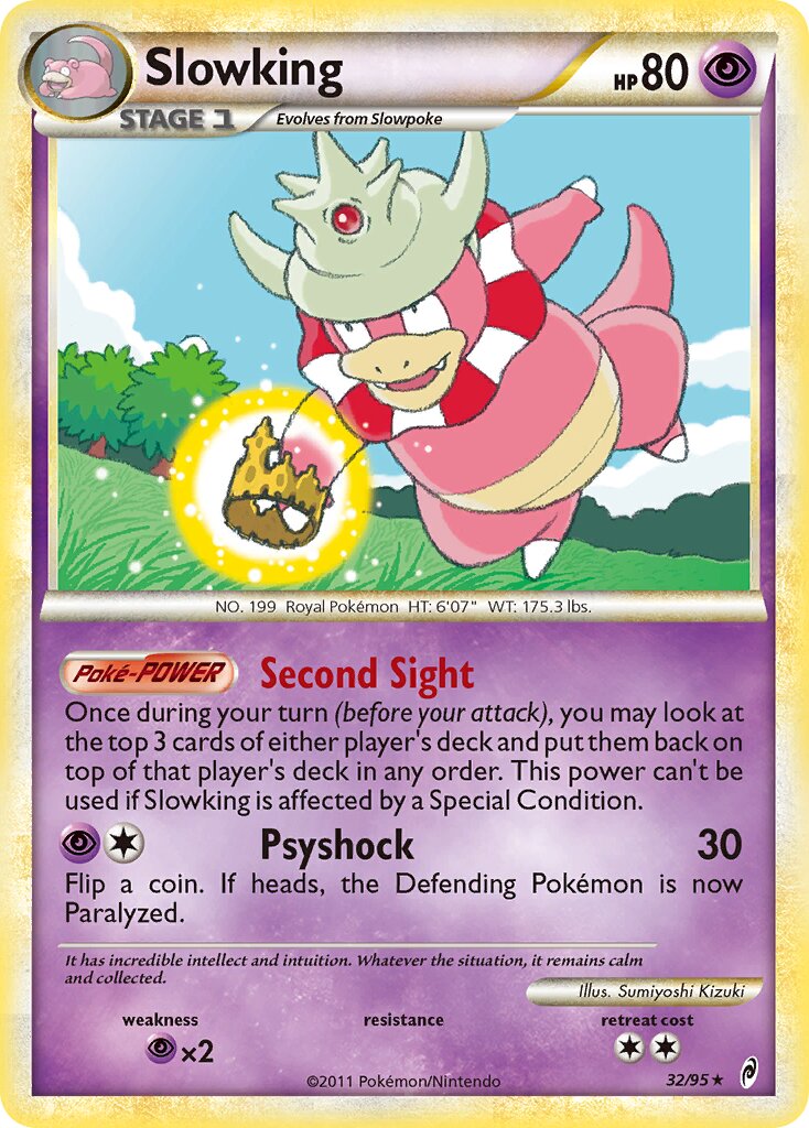 Slowking - 32/95 - Rare (Inglés Reverse Holo LP)