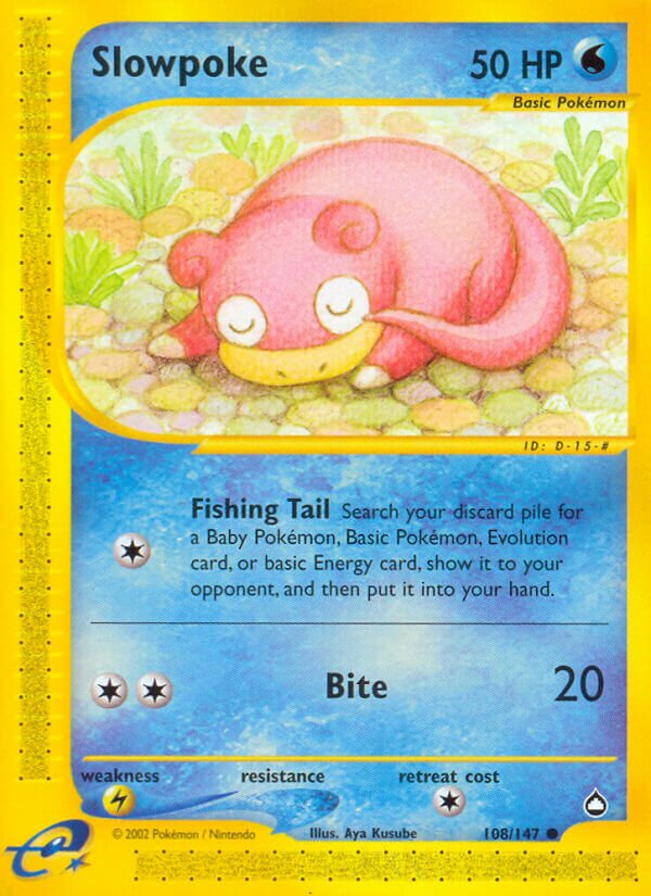 Slowpoke - 108/147 - Common (Inglés HP)
