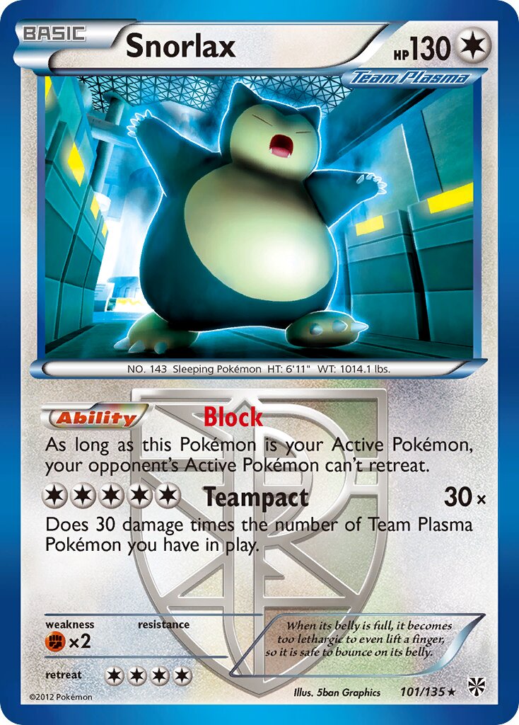 Snorlax - 101/135 - Rare (Inglés NM)