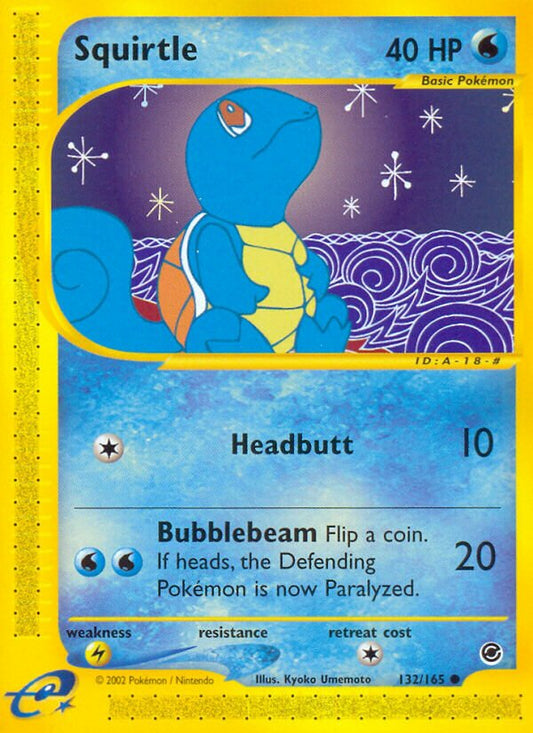 Squirtle - 132/165 - Common (Inglés Reverse Holo MP)