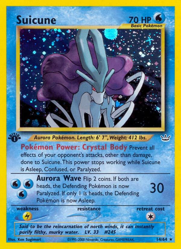 Suicune - 14/64 - Unlimited Holofoil Rare Holo (Inglés Unlimited Holofoil MP)