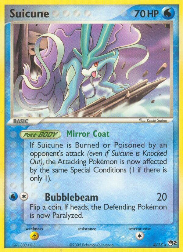 Suicune - 4/17 - Rare (Inglés Foil MP)