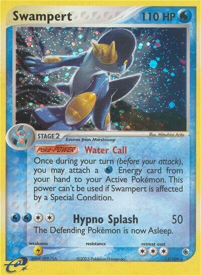 Swampert - 13/109 - Rare Holo (Inglés Reverse Holo MP)
