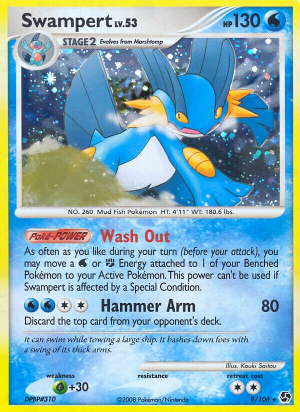 Swampert - 9/106 - Rare Holo (Inglés Foil LP)