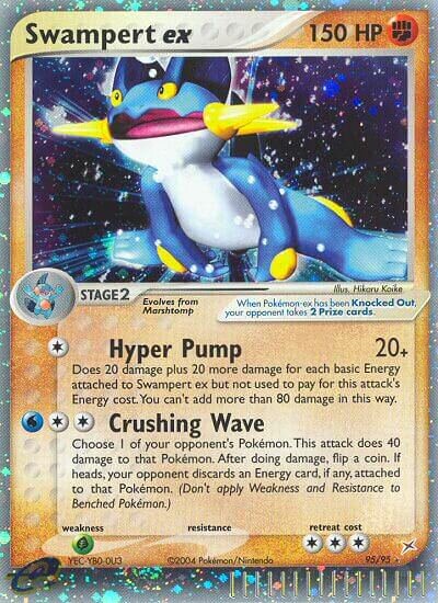 Swampert ex - 95/95 - Rare Holo ex (Inglés Foil LP)
