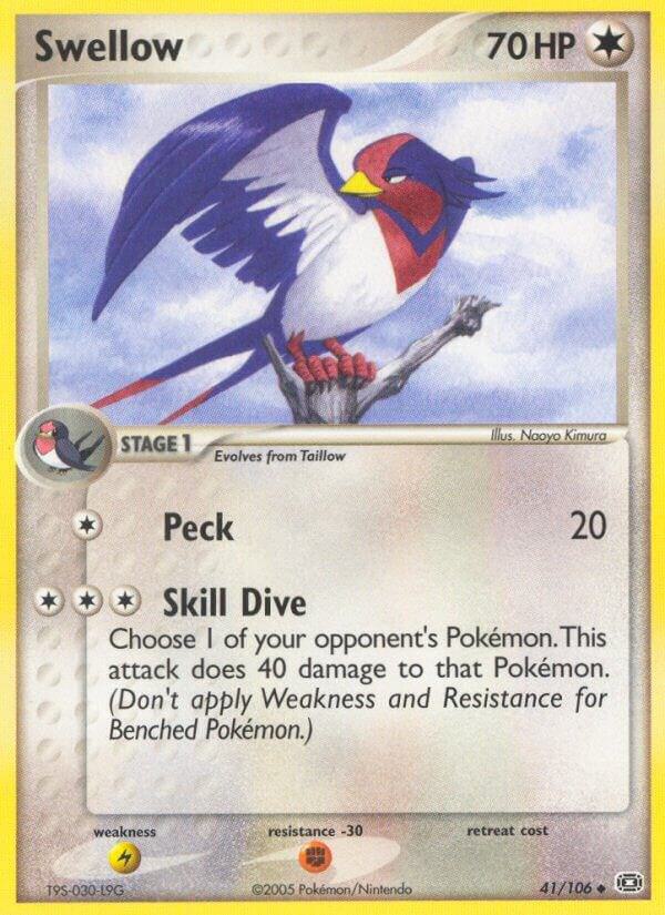 Swellow - 41/106 - Uncommon (Inglés Reverse Holo MP)