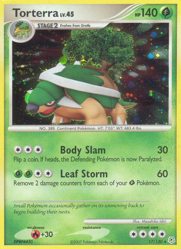 Torterra - 17/130 - Rare Holo (Inglés Foil HP)