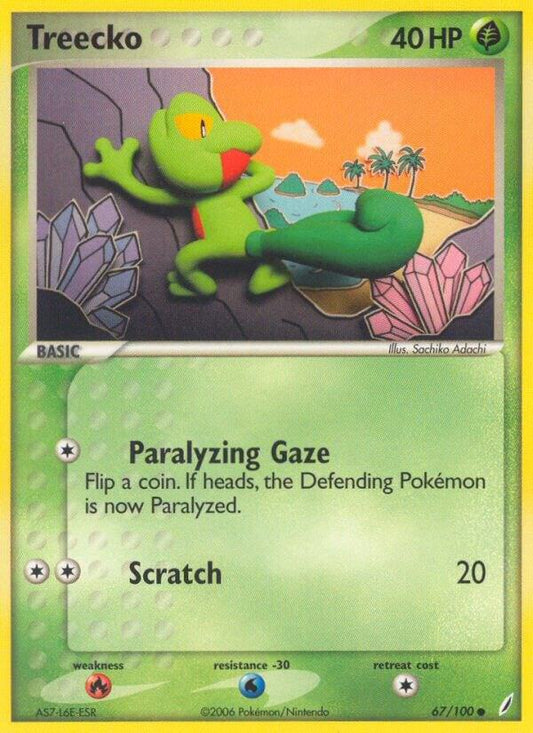 Treecko - 67/100 - Common (Inglés Reverse Holo LP)
