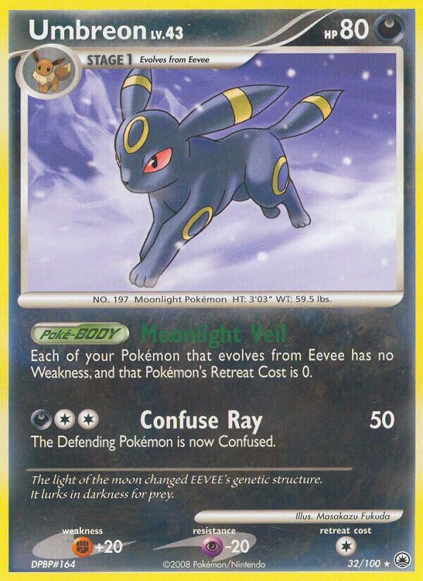 Umbreon - 32/100 - Rare (Inglés LP)